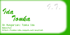 ida tomka business card